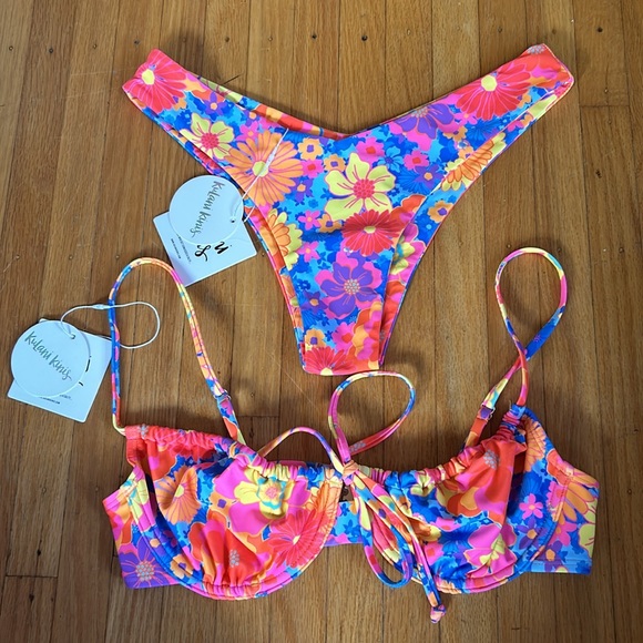 NWT Kulani Kinis Bikini in Sapphire Sun print - Picture 2 of 5
